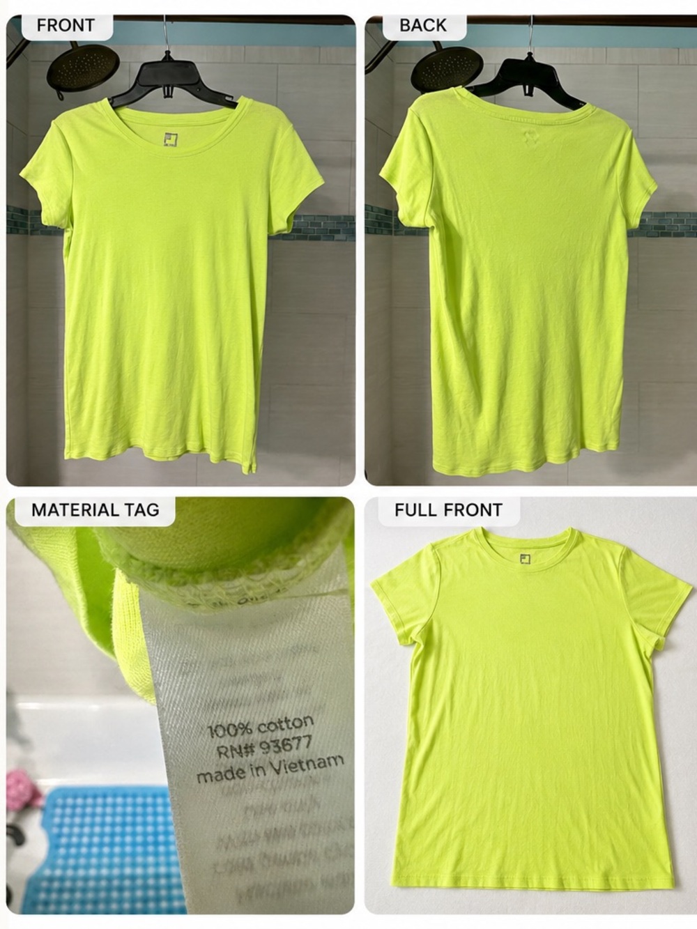 jcpenney Neon Yellow Short Sleeve Cotton Crewneck Tee